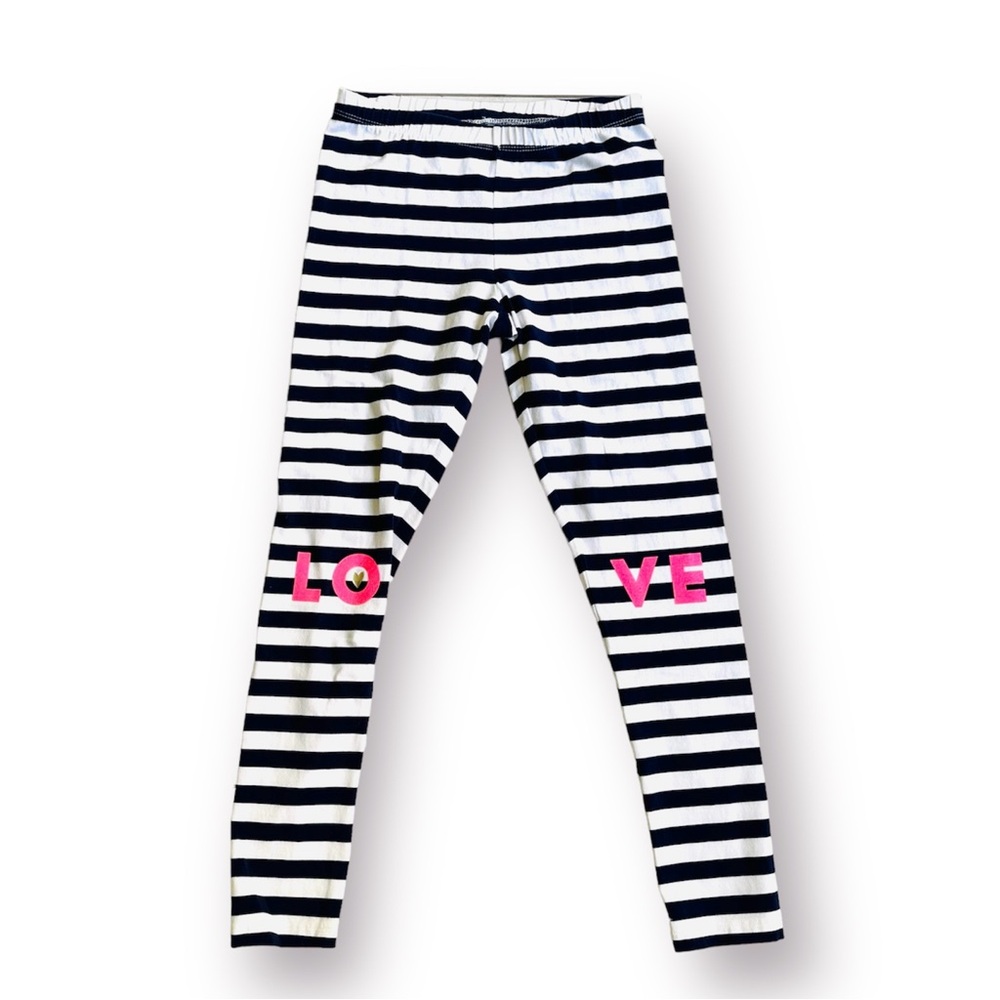 Cat & Jack Striped Love ❤️ Leggings 
Size 10-12 Years
